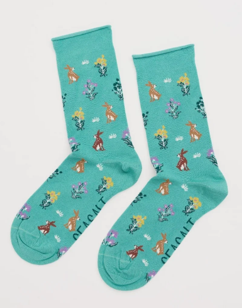 Seasalt Cornwall women's bamboo arty socks burrow tidal
