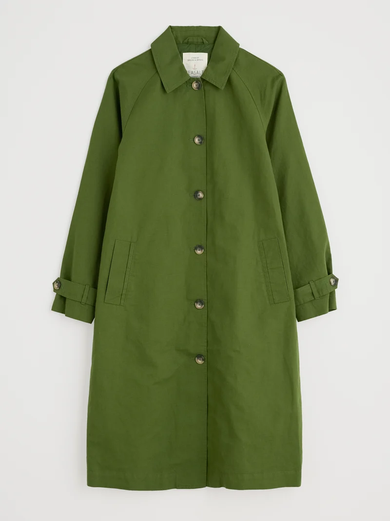 Seasalt Cornwall boscastle mac regular forest green