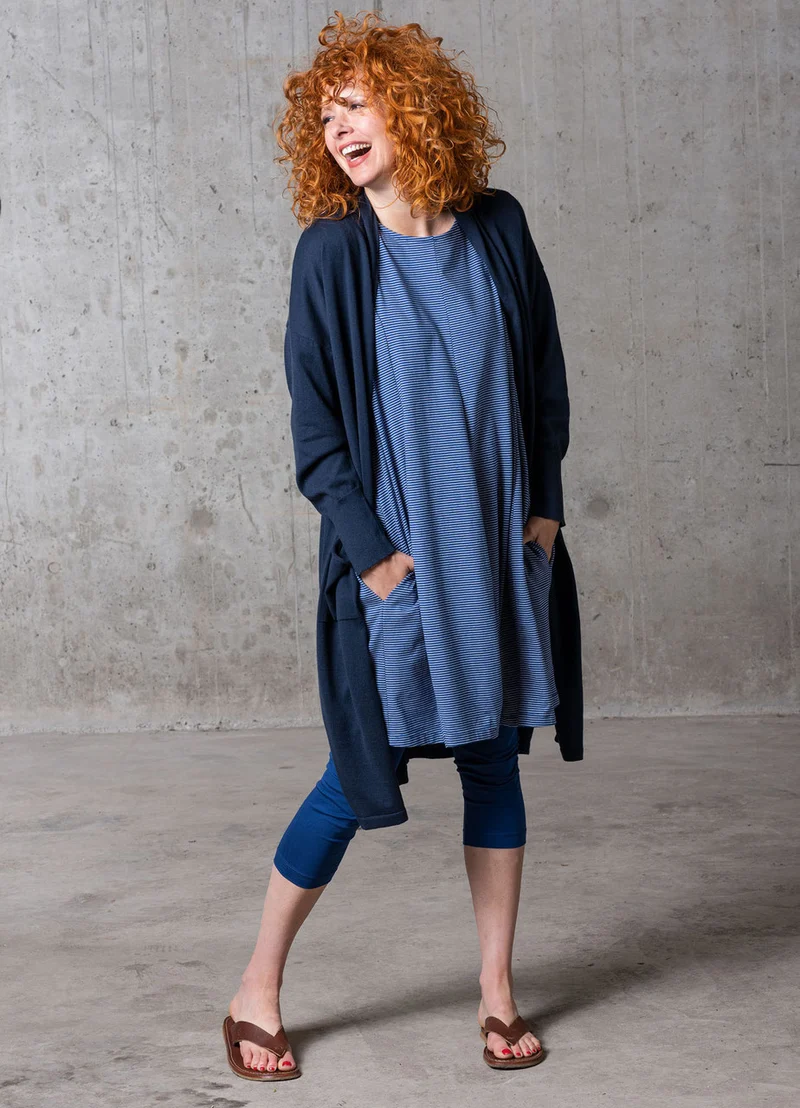 HEIDEKÖNIGIN - Basic Vest Marine blauw - Maat S