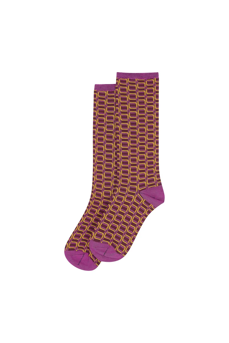 Zilch socks graphic raspberry