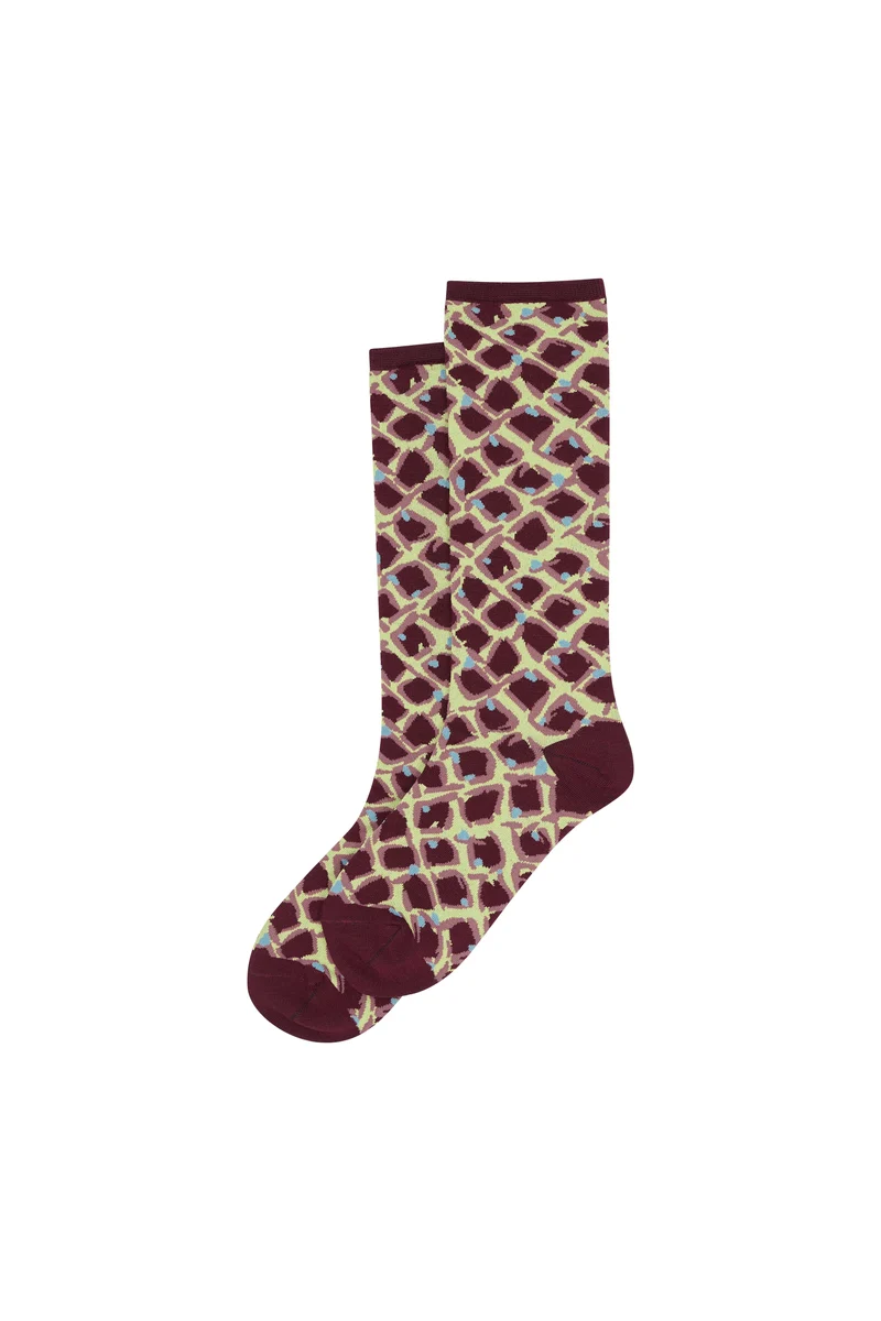 Zilch socks sketch bordeaux