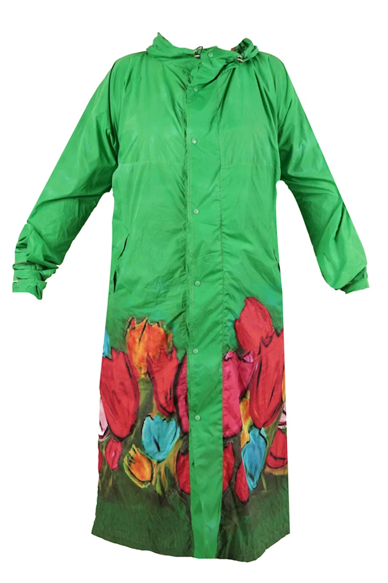 HeArt - Sunart lang Regenjas - Multi tulpen-tussenjas bloem