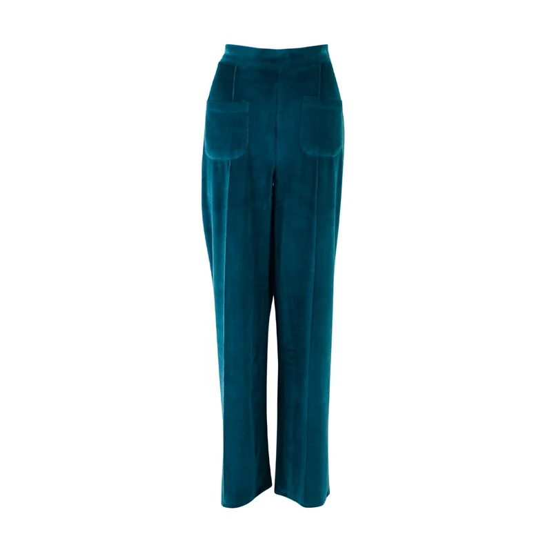 Chills and Fever pants Fenna velvet deep teal