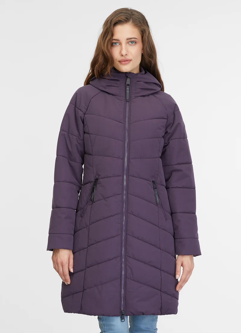 Ragwear dizzie coat plum