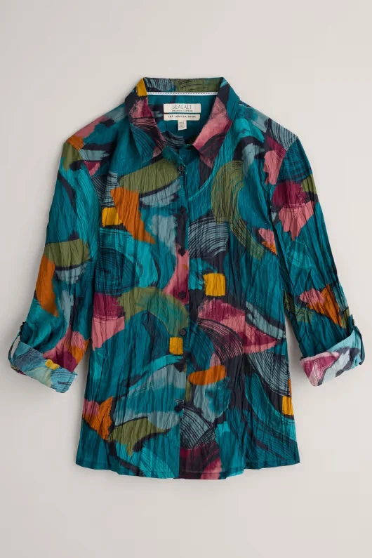 Seasalt Cornwall Larissa shirt lelant abstract mix