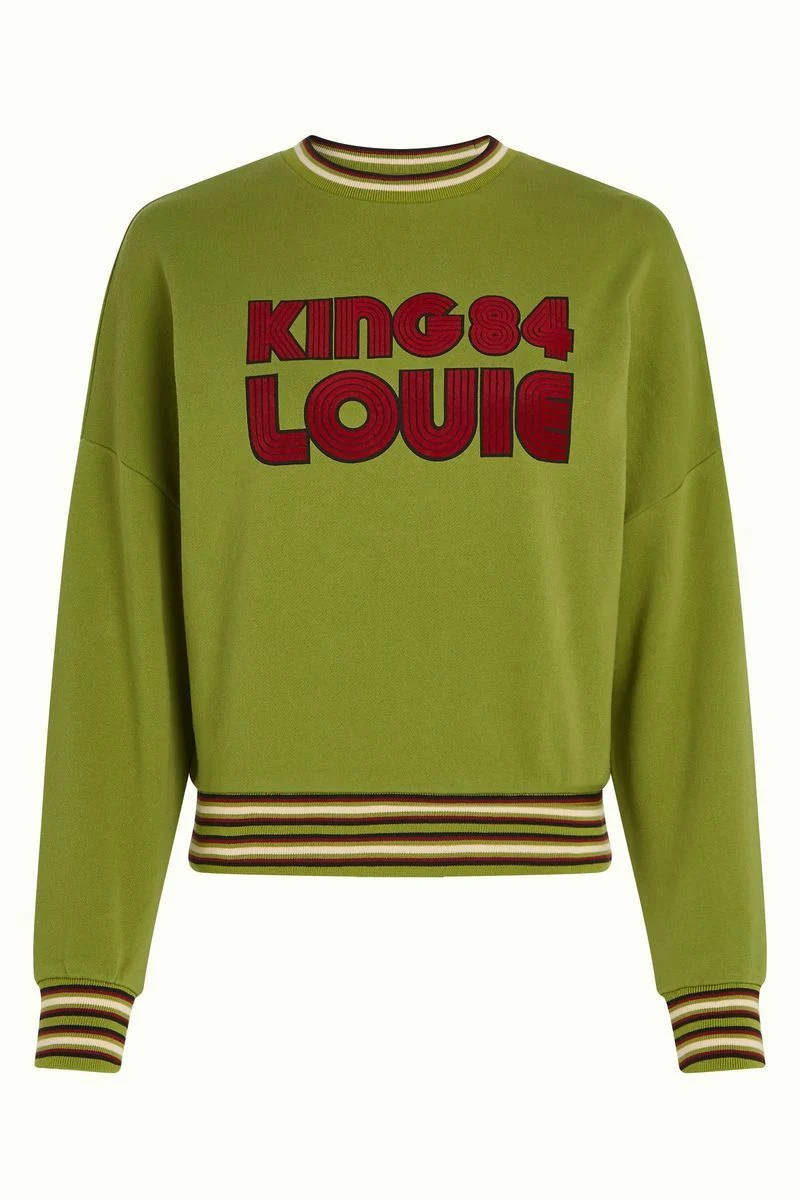 King Louie valentina sweater peachy posey green