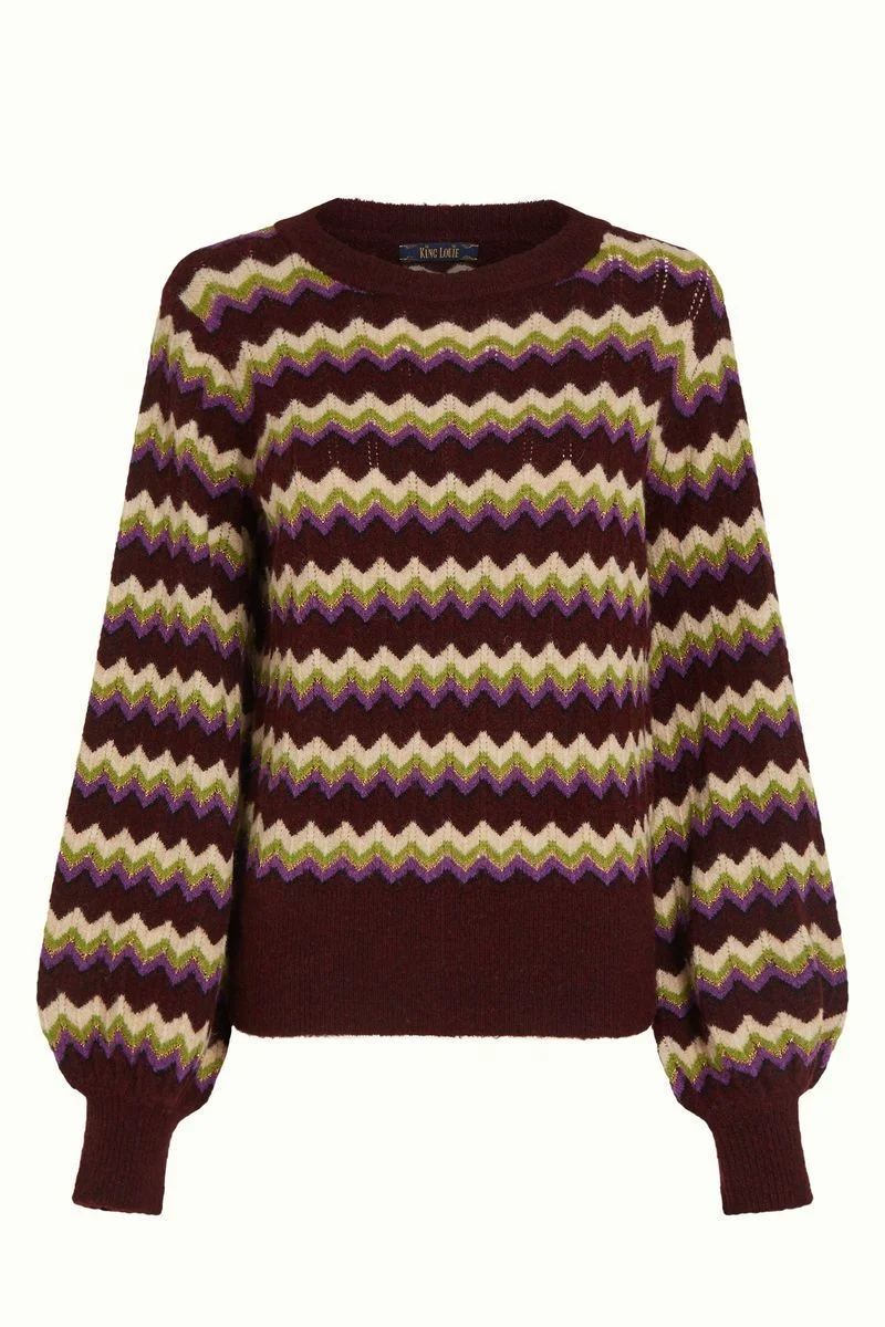 King Louie bell sleeve sweater gladys porto red