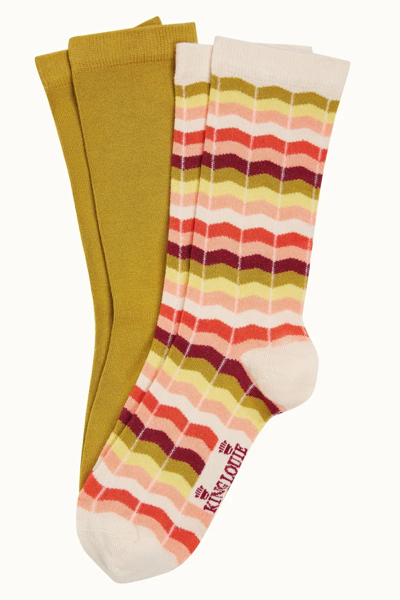 King Louie gift box socks jackie curry yellow