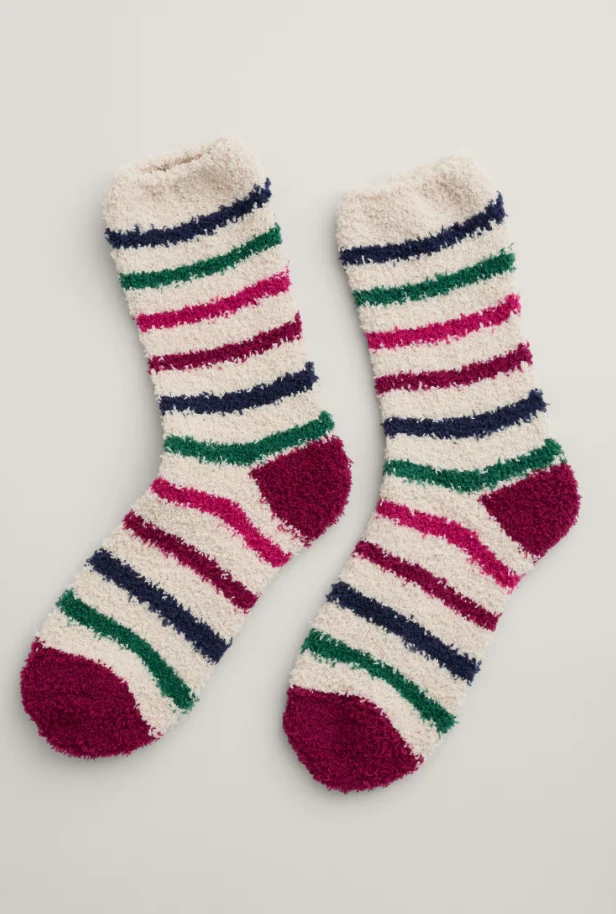 Seasalt Cornwall fluffies socks short quad breton aran coulis