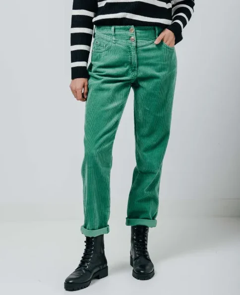C'est beau la vie Eddy pantalon velours mint