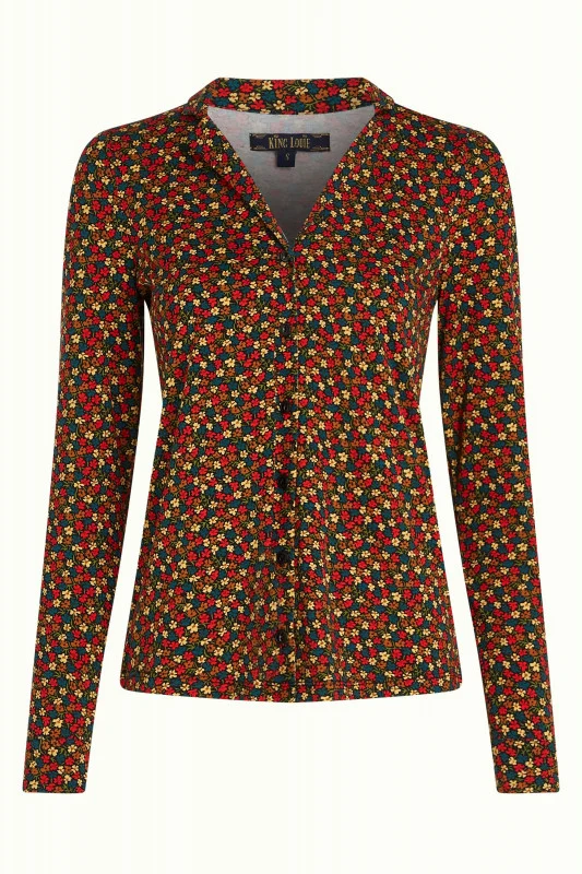 King Louie patty blouse flaminga black