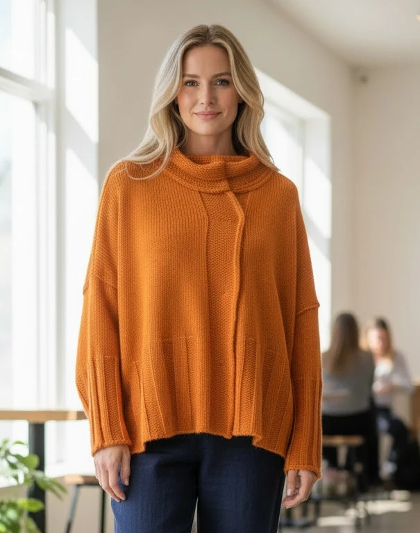 Amandine - Vest kort - Mandarijn