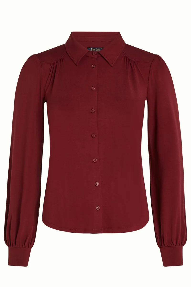 King Louie carina blouse viscose light cabernet red