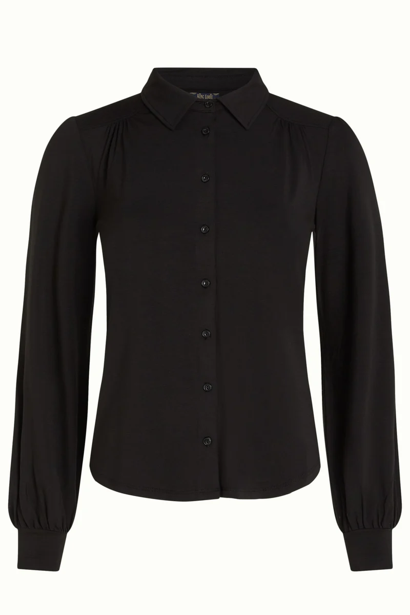 King Louie carina blouse viscose light black