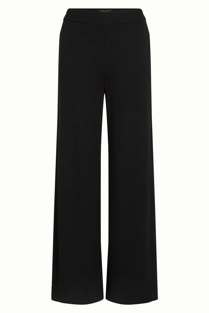 King Louie border palazzo pants milano crepe black