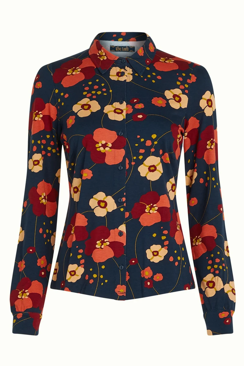 King Louie blouse melody evening blue