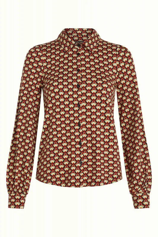 King Louie maisie blouse valet cabernet red