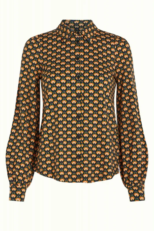 King Louie maisie blouse valet streeple blue