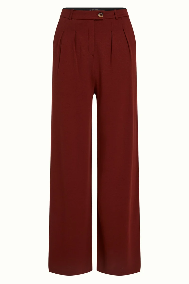 King Louie Fintan pants milano crepe sandelwood brown