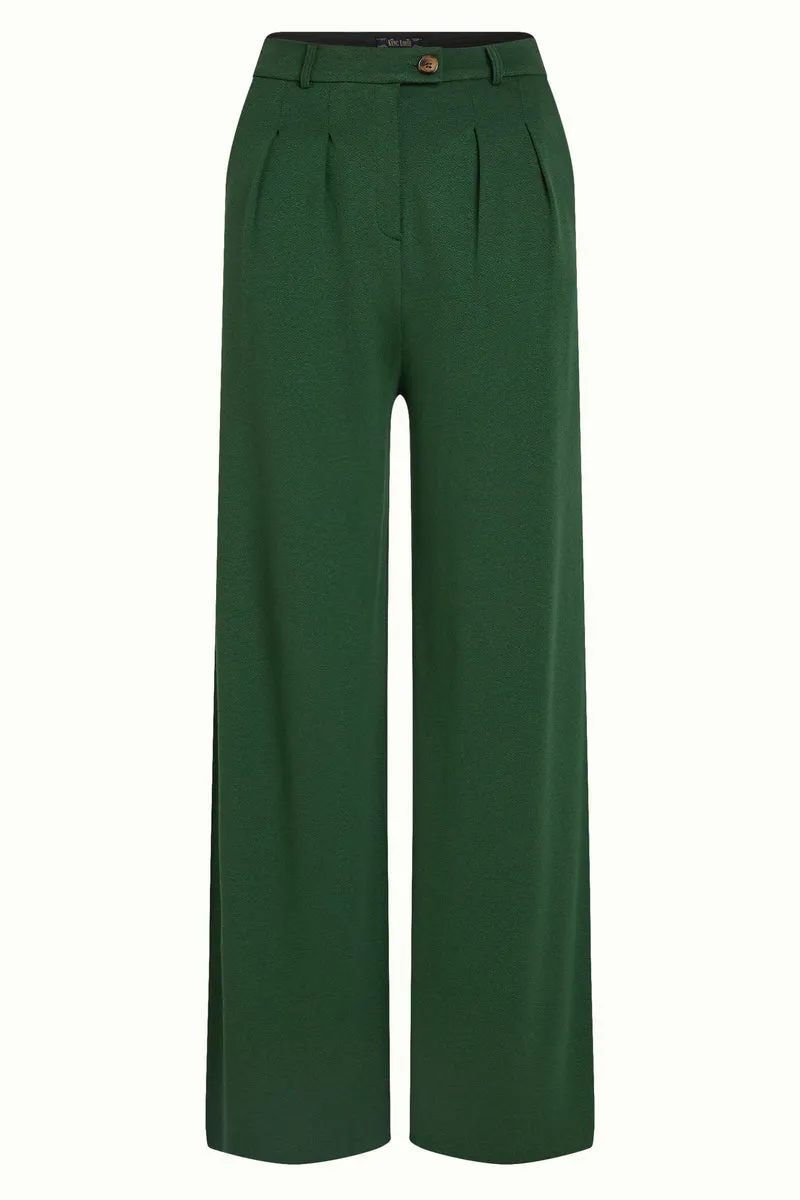 King Louie Fintan pants milano crepe forest green