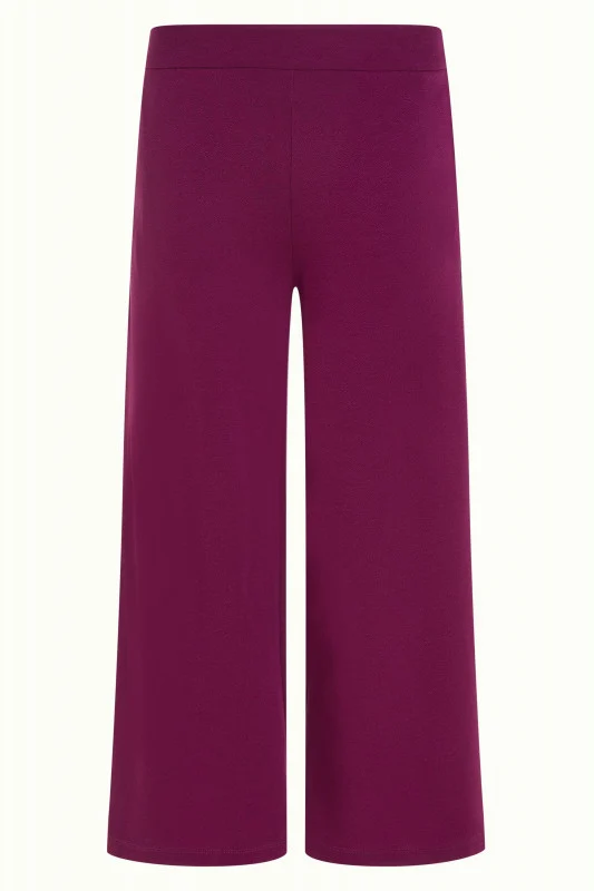 King Louie border palazzo cropped pants milano caspia purple