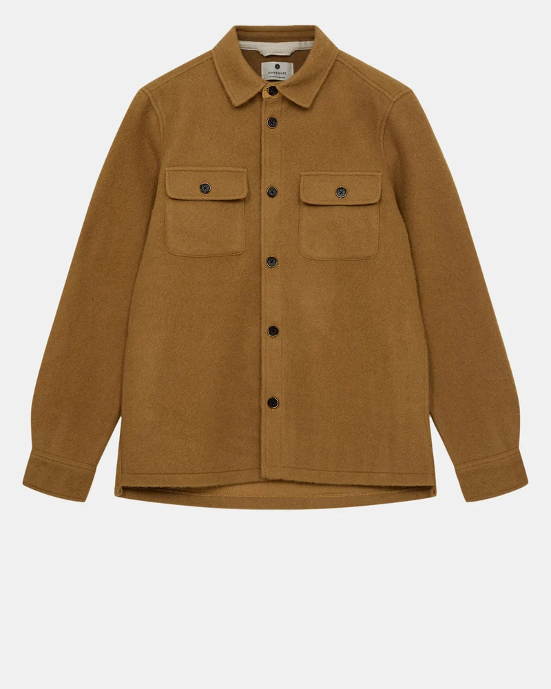 Anerkjendt akoscar boiled wool overshirt wood thrush