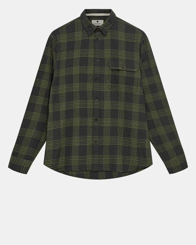 Anerkjendt aklouis structure check shirt split pea