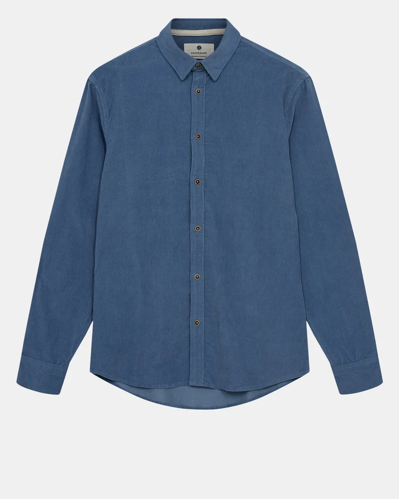 Anerkjendt akleif solid cord shirt indian teal
