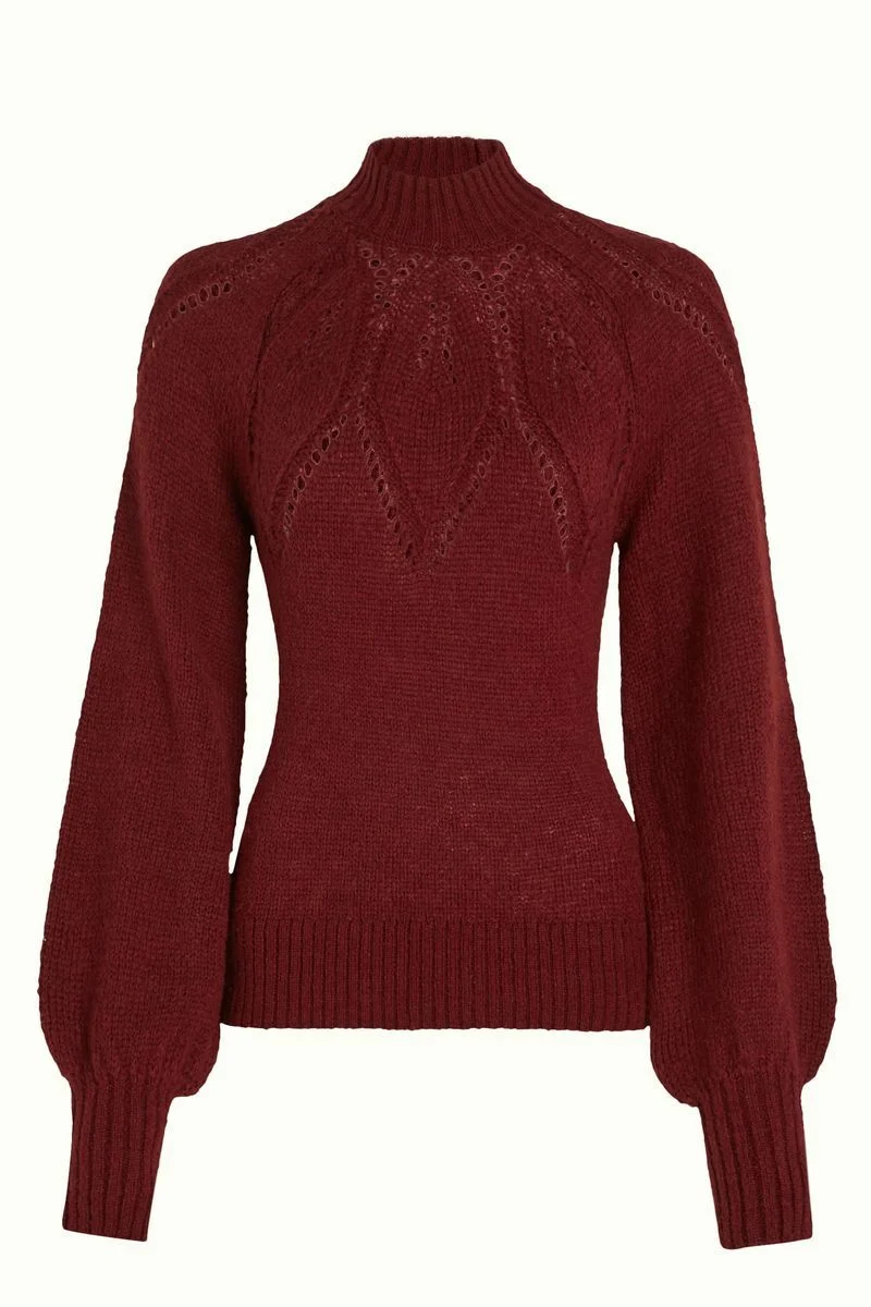 King Louie joanie raglan top orcia cabernet red