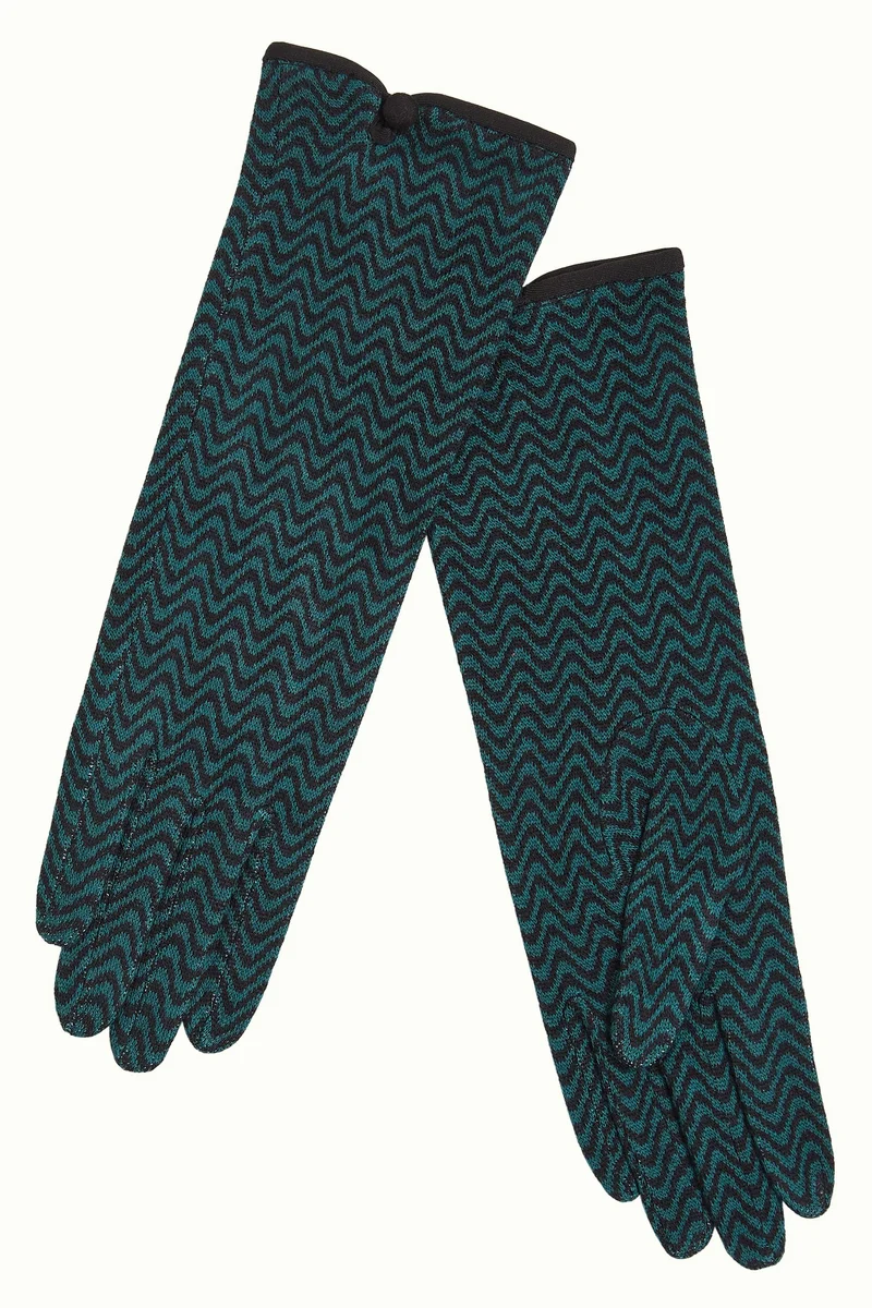 King Louie gloves long teddy urban green