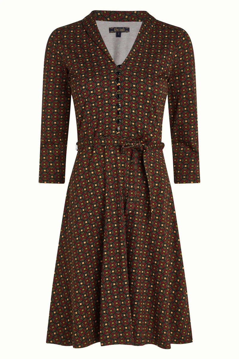 King Louie emmy dress valley cabernet red