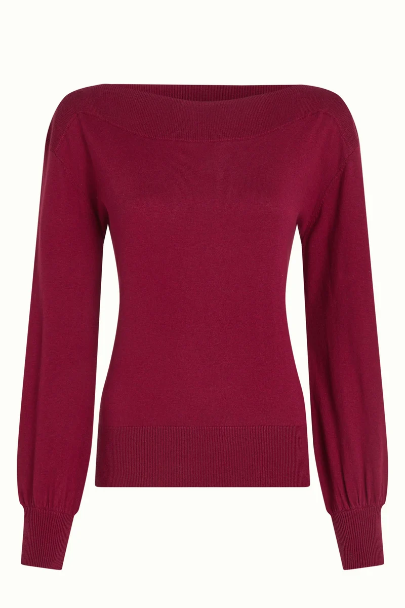King Louie cybil top cocoon beaujolais red