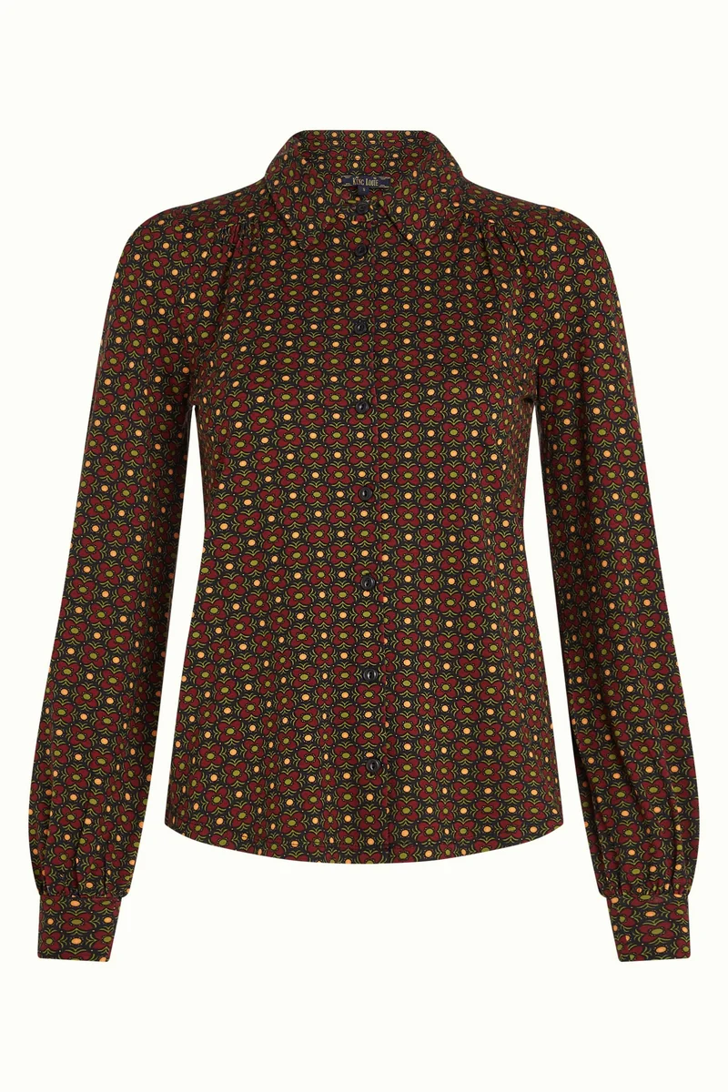 King Louie carina blouse valley cabernet red