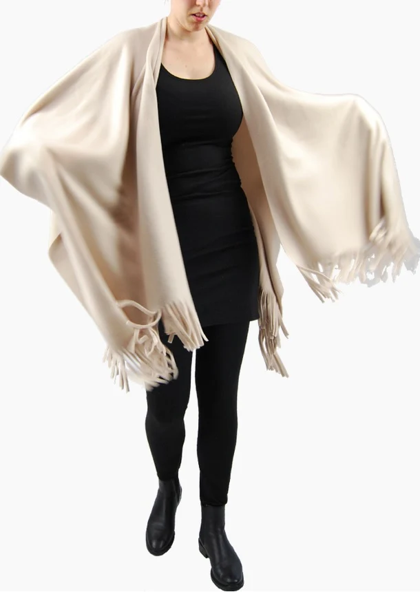 Boris - Omslag poncho fleece uni - nr. 8094