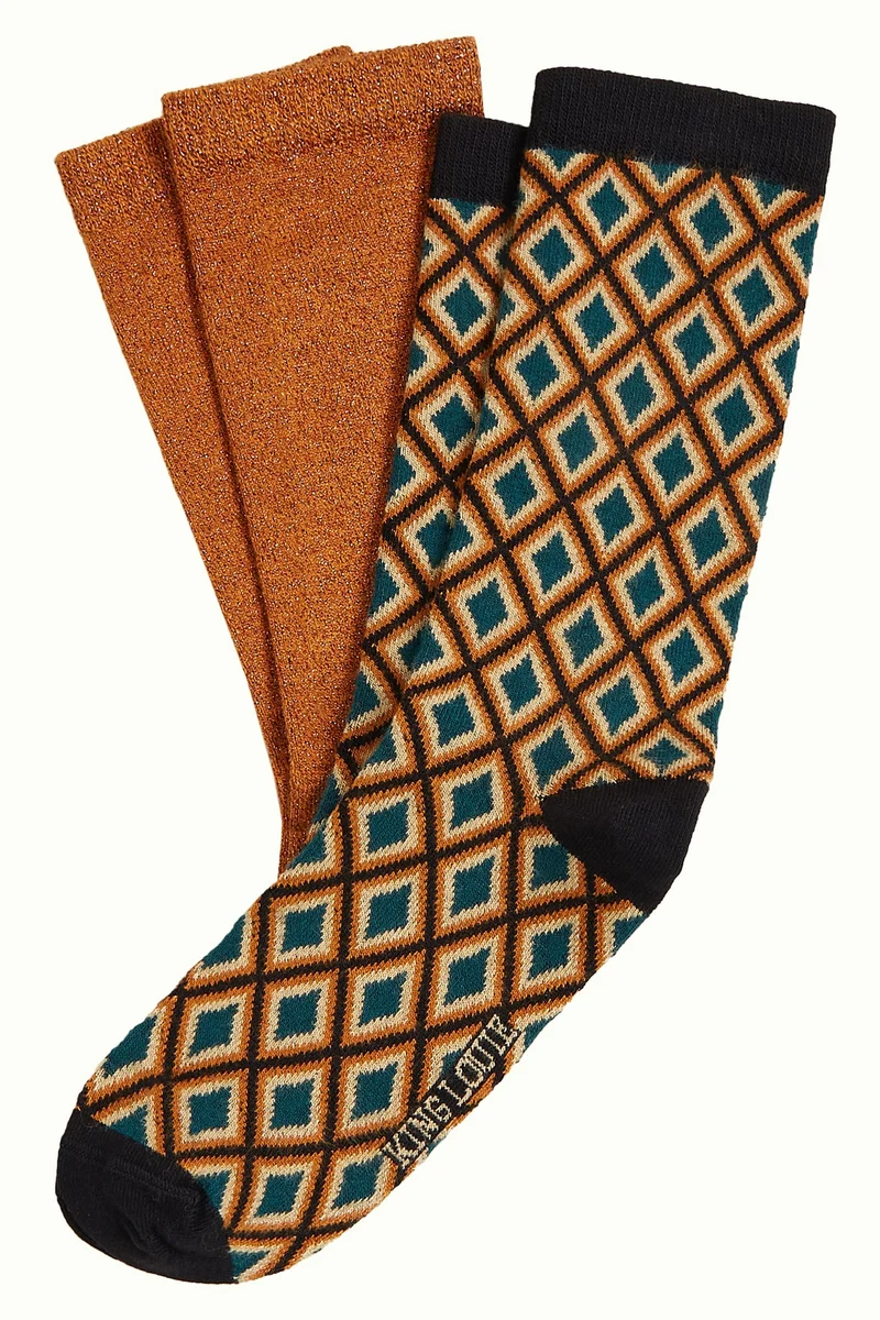 King Louie socks 2-pack brash maple orange