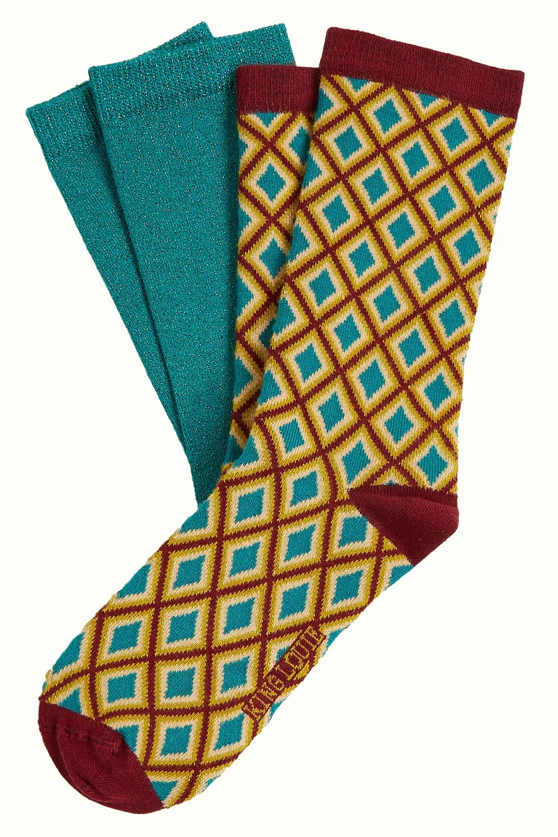 King Louie socks 2-pack brash ponderosa green