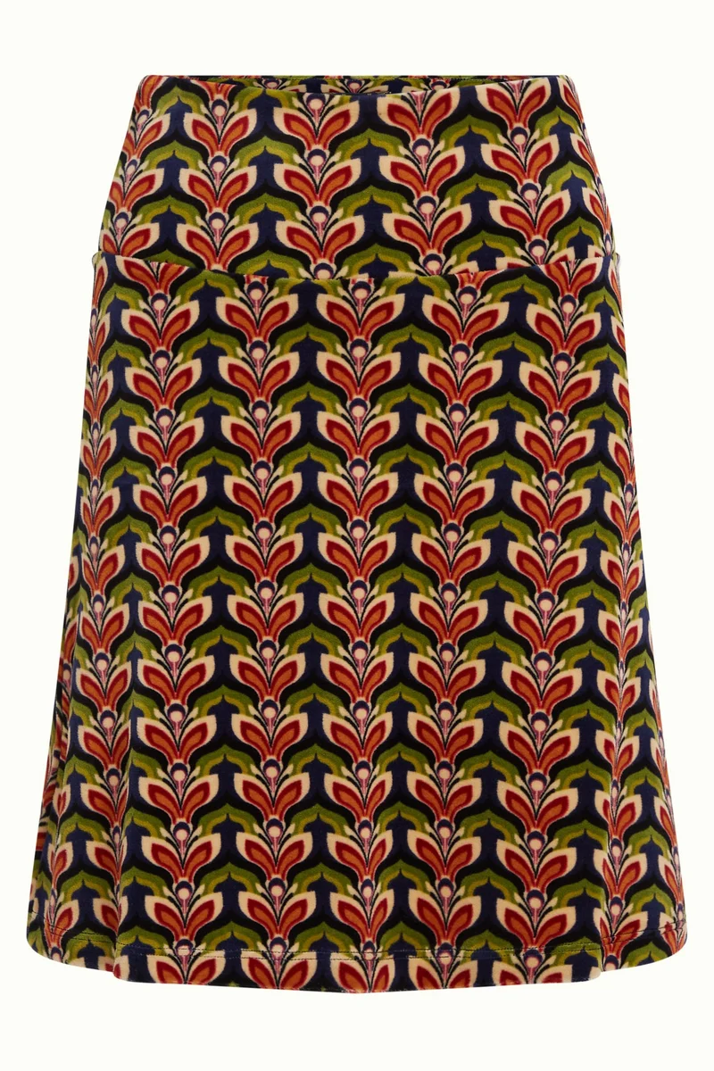 King Louie border skirt sunday evening blue