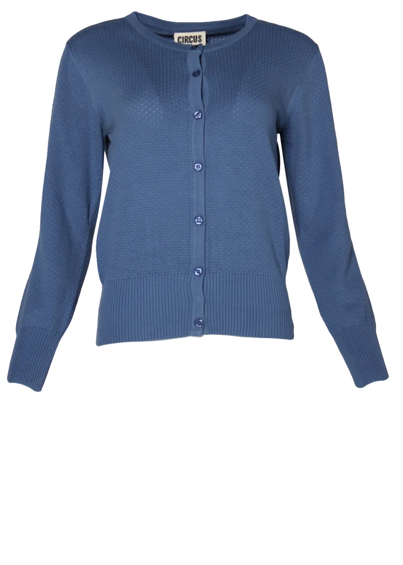 Circus clothing cardigan waffel dutch blue