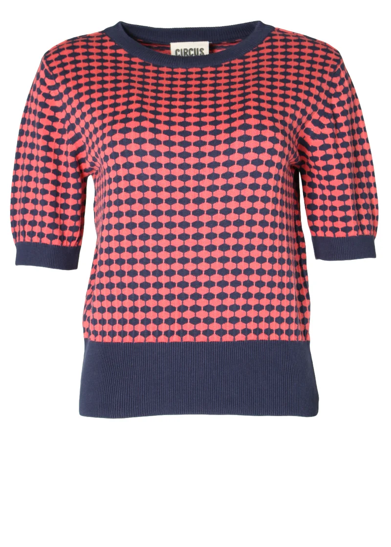 Circus clothing top navy with sharon red