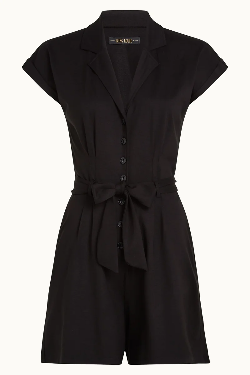 King Louie Darcy Playsuit Viscose Classic black
