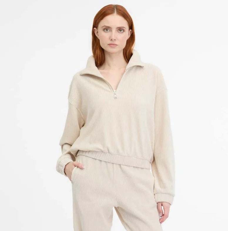 Ragwear izzar cord sweatshirt ecru