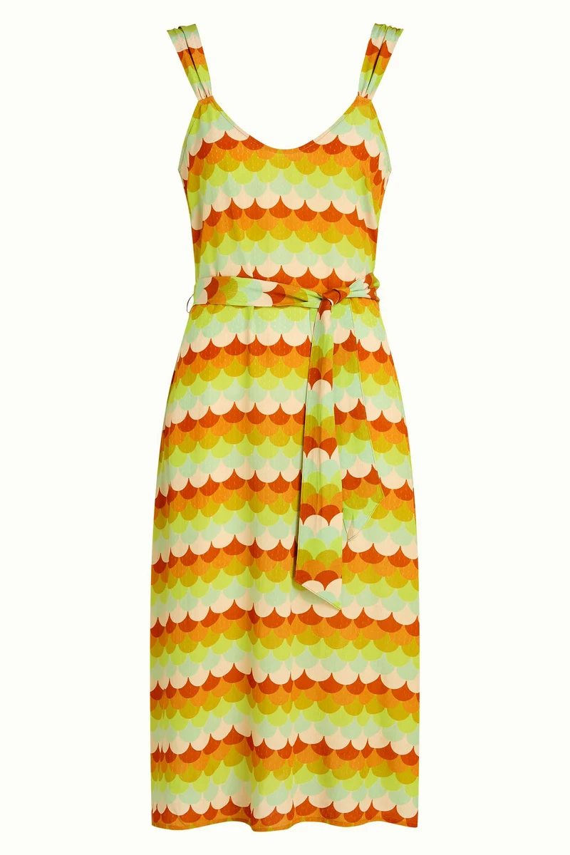 King Louie lenny midi dress peaches umbre