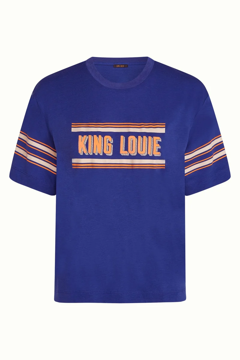 King Louie boxy tee placement print bluing