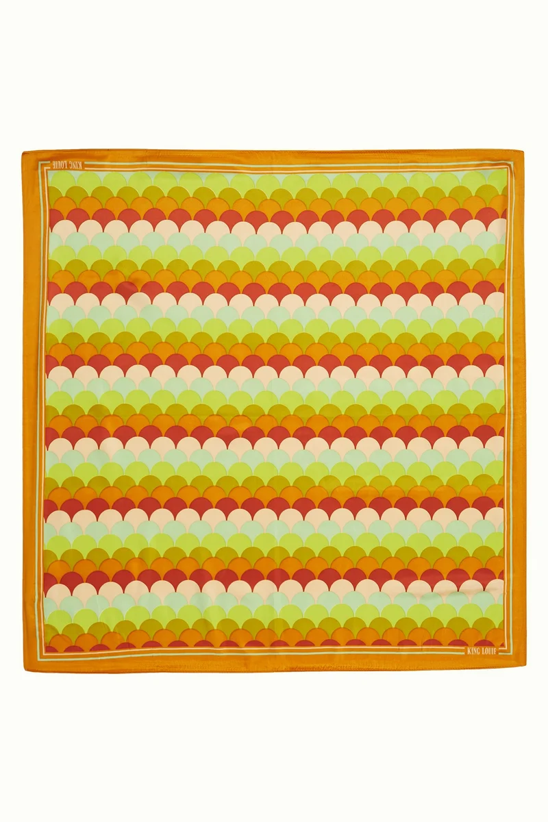 King Louie scarf satin peaches inca gold