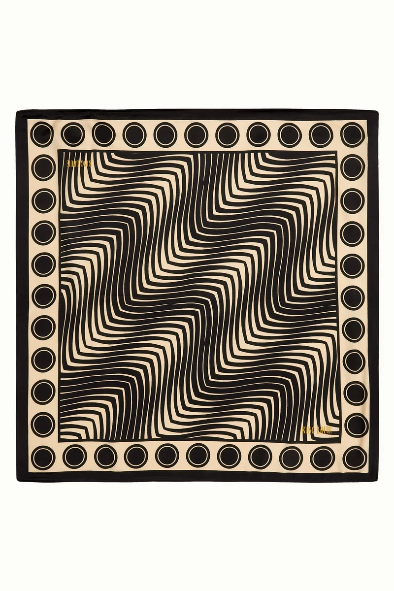 King Louie scarf satin cleo black