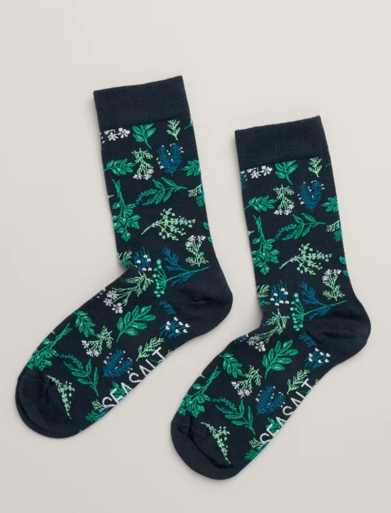 Seasalt Cornwall women's arty socks herb forage maritime