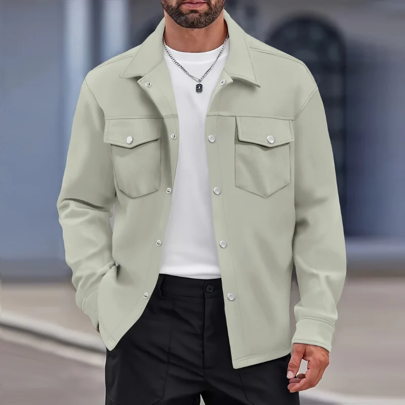 Heren Slim-Fit Blazer – Lichte Luxe Met Zakken