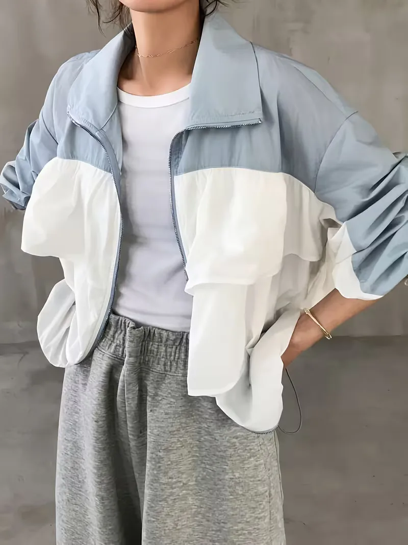 Dames Track Jacket met Capuchon – Stijlvol & Comfortabel Colorblock