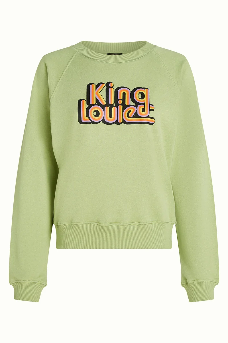 King Louie febe sweater peachy margarite green
