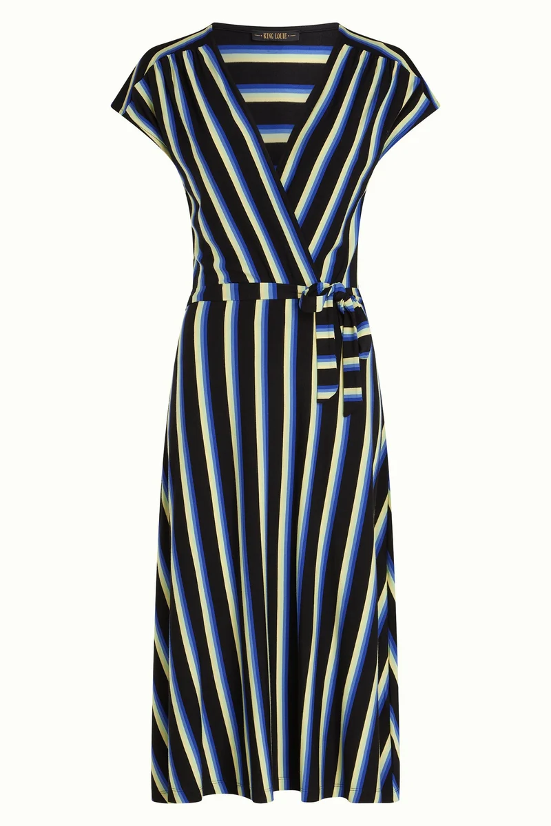 King Louie abigail dress embla stripe zwart